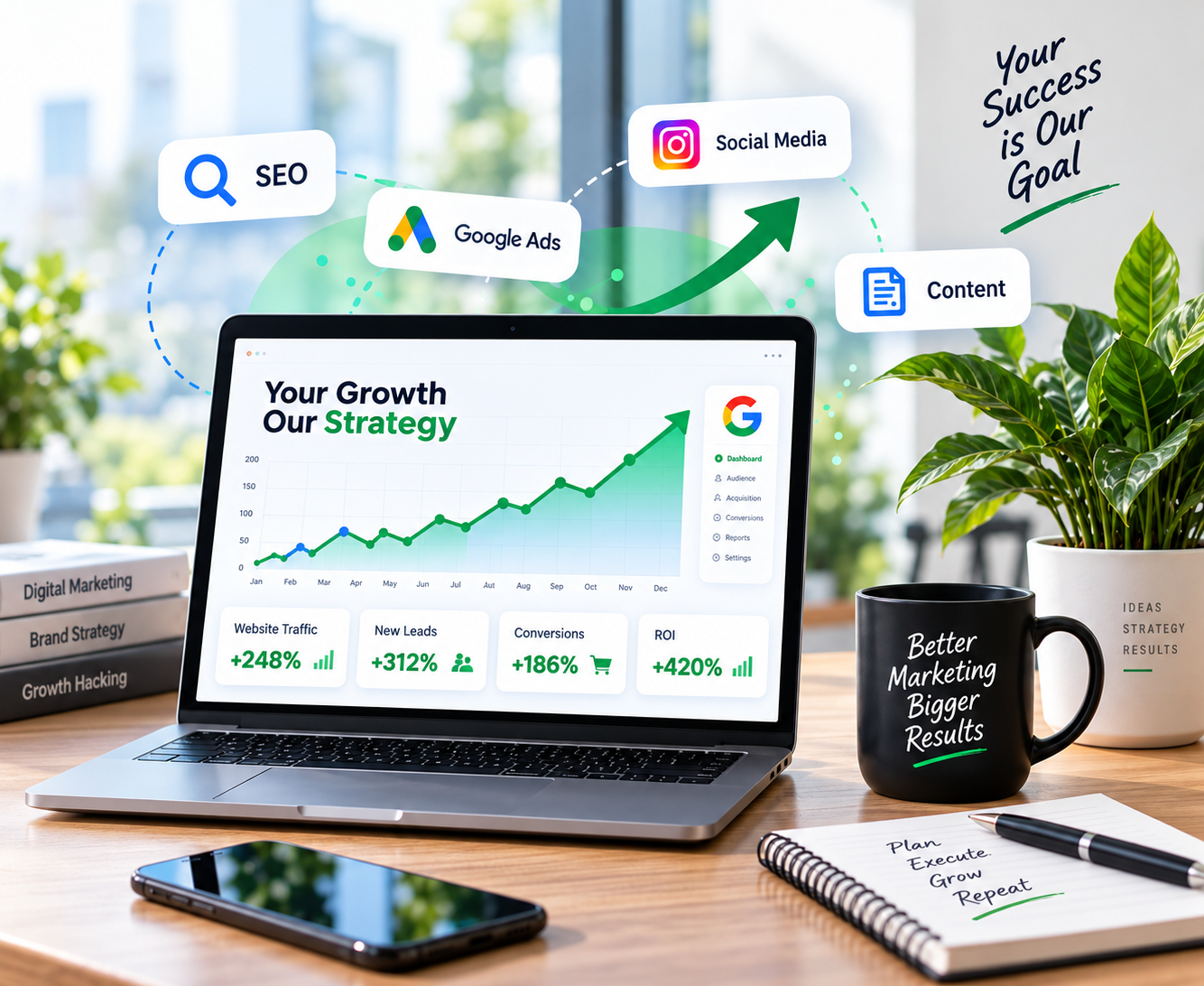 Digital Marketing Workspace & Growth Dashboard